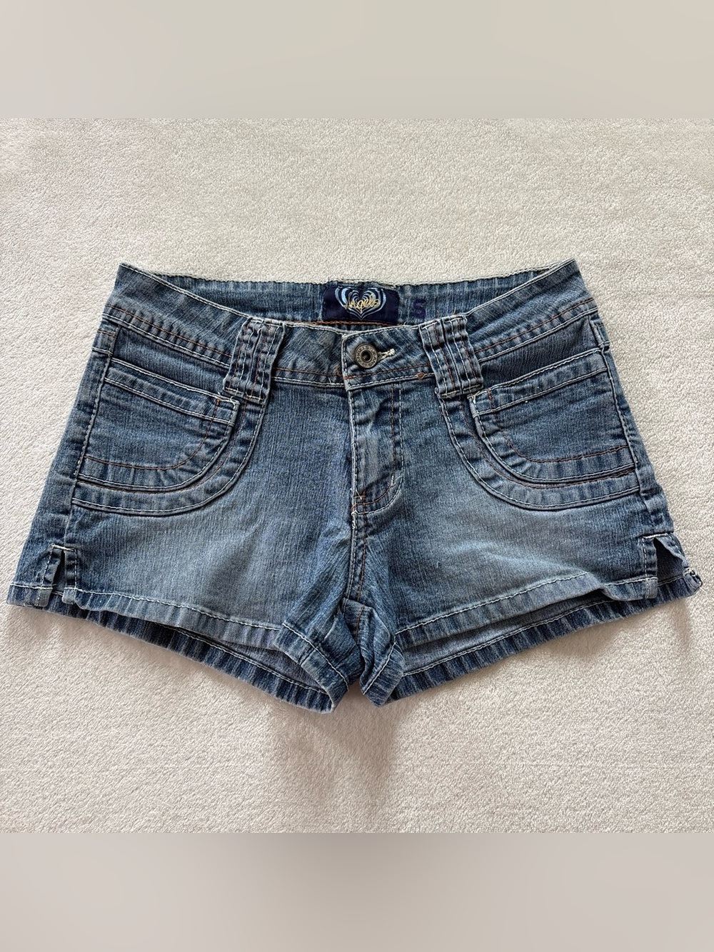 Y2K Angels Low Rise Mini Shorts Denim Size 5